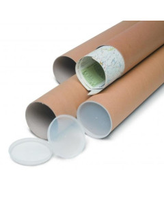 10 tubi di cartone per spedizioni lunghezza 35 cm diametro 7 cm con tappi