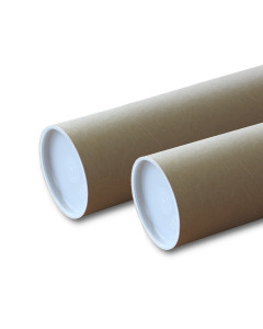 2 tubi in cartone per spedizioni lunghezza 113 cm diametro 10 cm con tappi