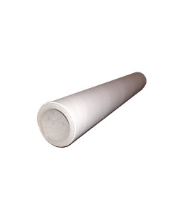 Tubo di cartone resistente pesante lunghezza 52 cm diametro 7 cm bianco