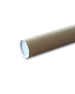 Tubo di cartone per spedizioni lunghezza 70 cm diametro 7 cm con tappi